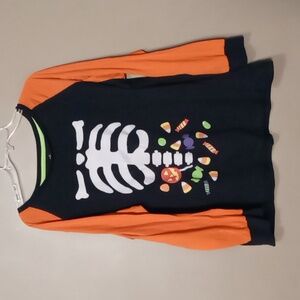 Celebrate Halloween Black w Orange Sleeves and Candy Front Size 3X